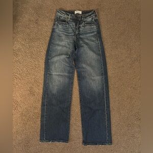 BKE women’s Billie slim fit high rise wide leg blue jeans 26/34